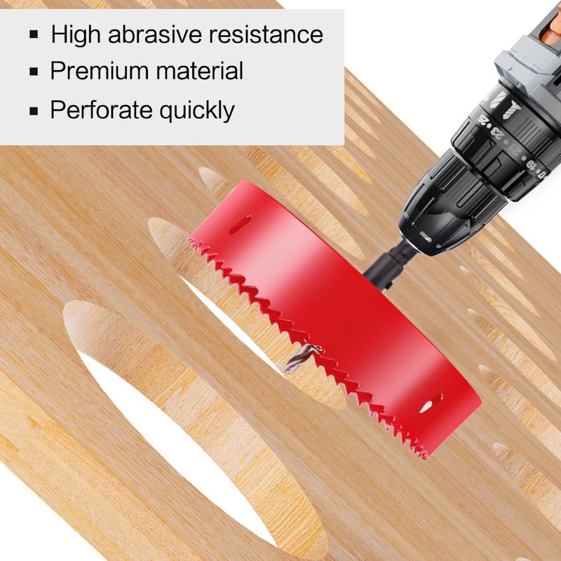 LOOTOOLS 2.5 inch Hole Saw with Arbor for Metal Wood Plastic, 2-1/2 in Bimetal Hole Cutter for Different Project with Smooth and Flat Drilling Edge, Fast Chip Removal - Image 5